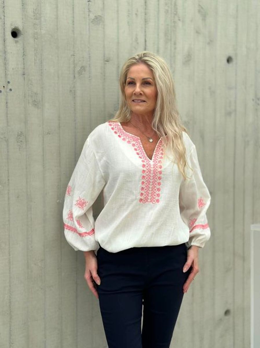 Linora bluse Rosa